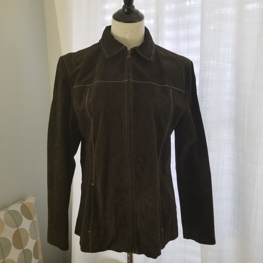 Suede leather jacket